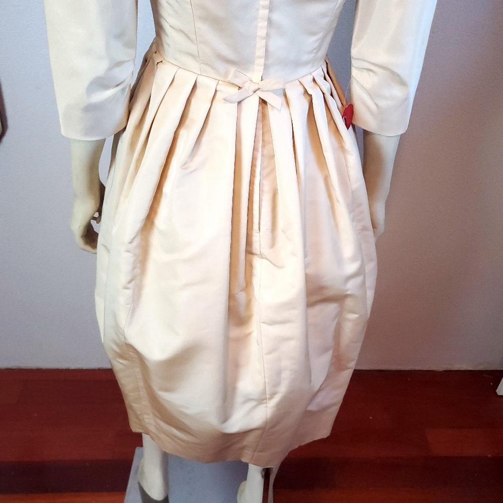 Vintage 60s Wedding Dress Tea Length Daytime - Picture 6 of 11